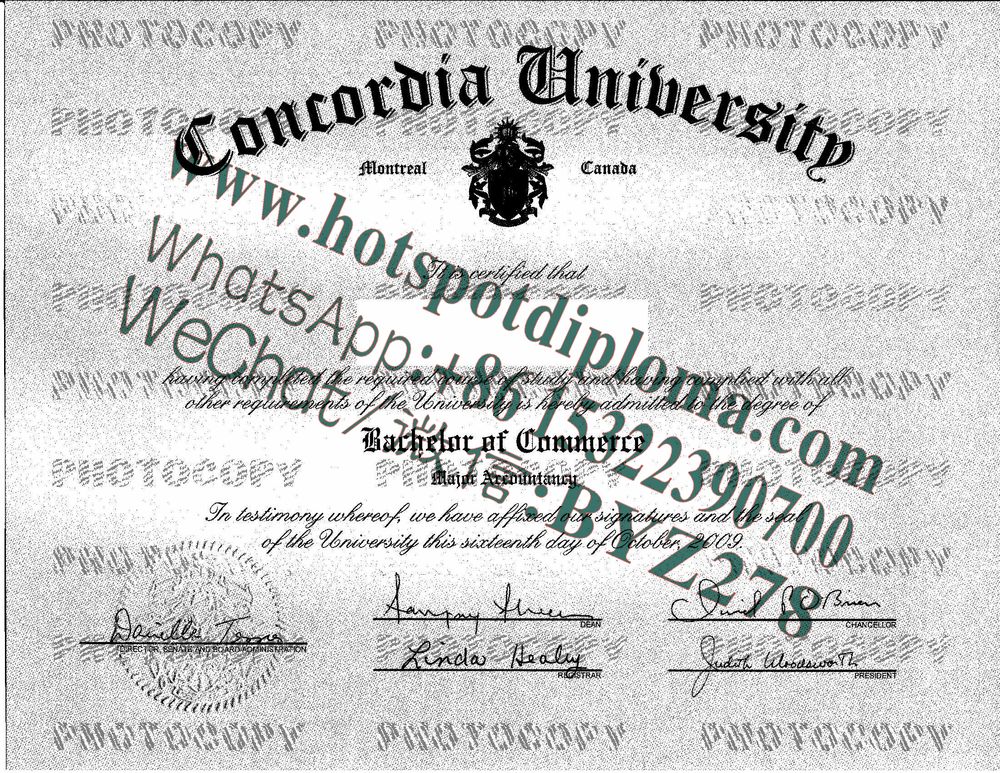 Fake Concordia University Diploma certificate Fake Concordia University Diploma certificate