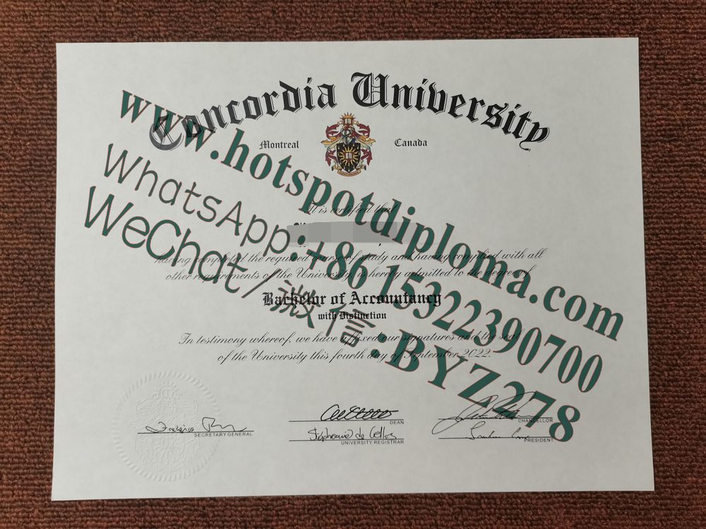 Fake Concordia University Diploma sample certificate Fake Concordia University Diploma sample certificate