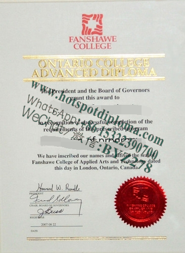 Fake Fanshawe College Diploma certificate Fake Fanshawe College Diploma certificate