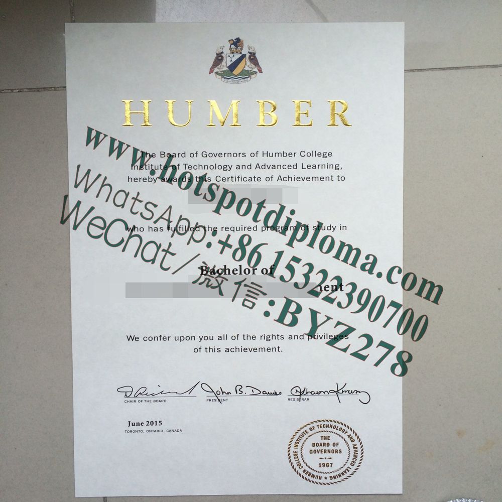 Fake Humber Institute of Technology Diploma certificate Fake Humber Institute of Technology Diploma certificate