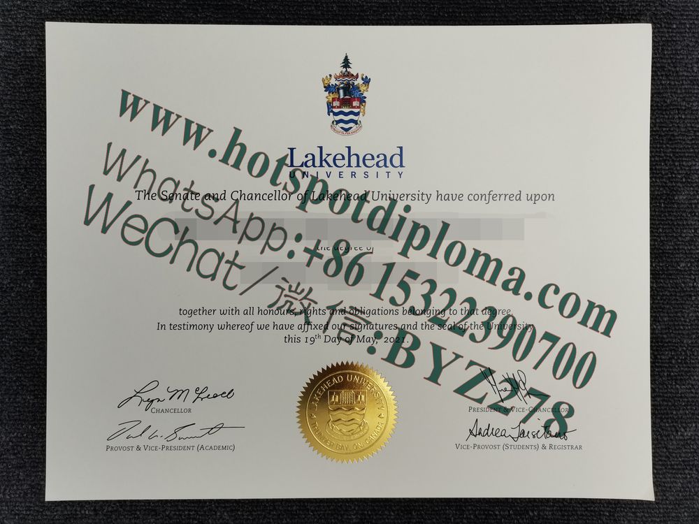 Fake Lakehead University Diploma sample certificate Fake Lakehead University Diploma sample certificate