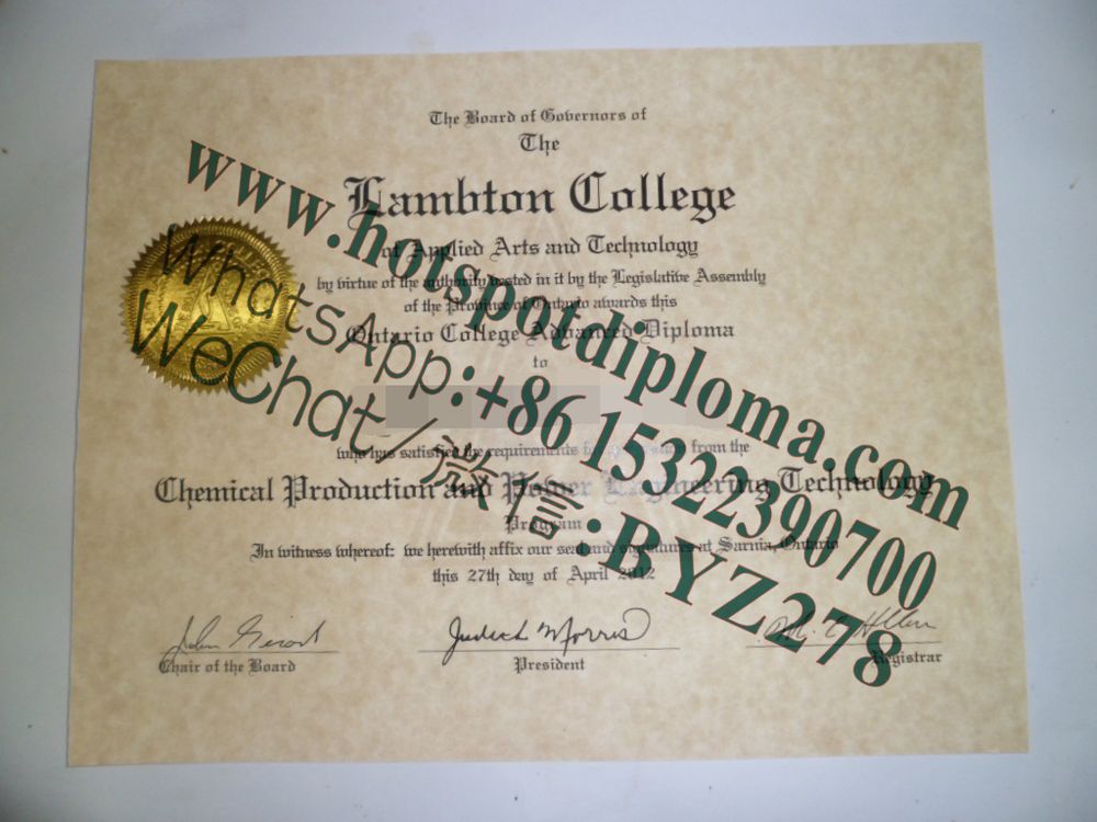 Fake Lambton College Diploma certificate Fake Lambton College Diploma certificate