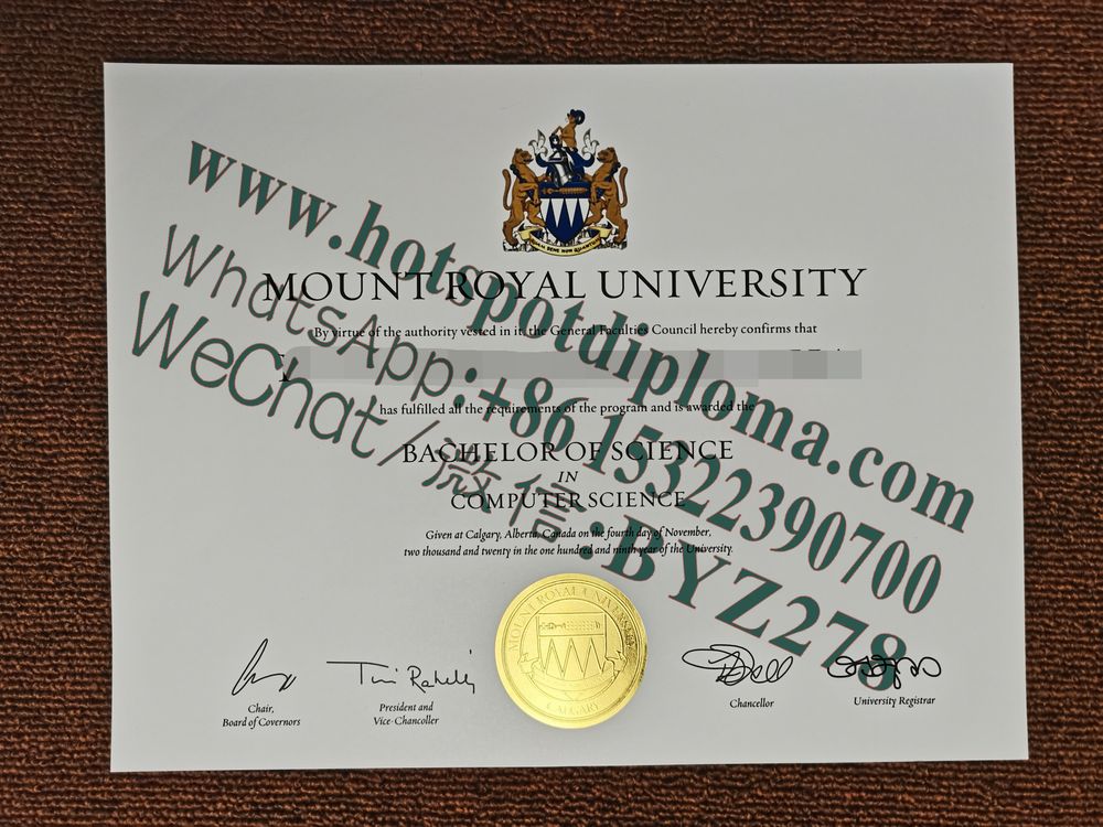 Fake Mount Royal University Diploma certificate Fake Mount Royal University Diploma certificate