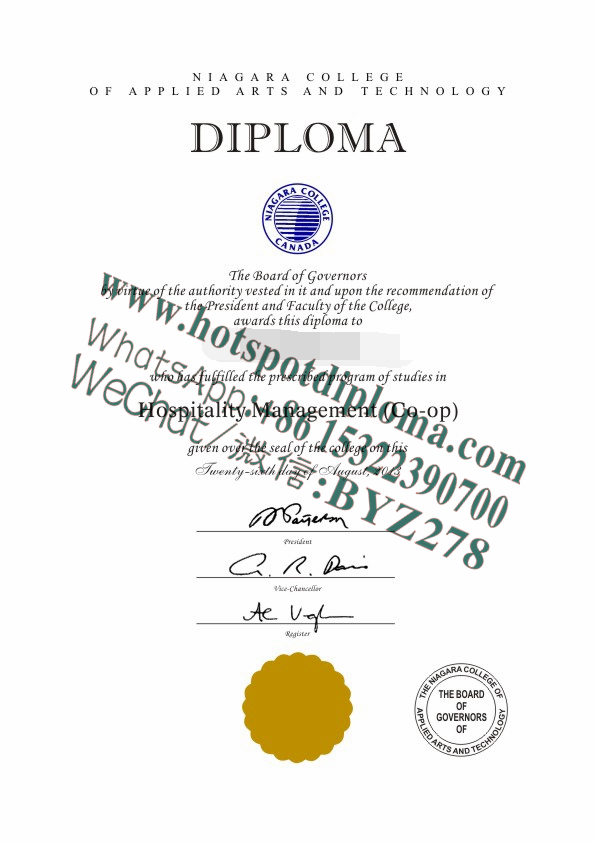 Fake Niagara College Diploma certificate Fake Niagara College Diploma certificate
