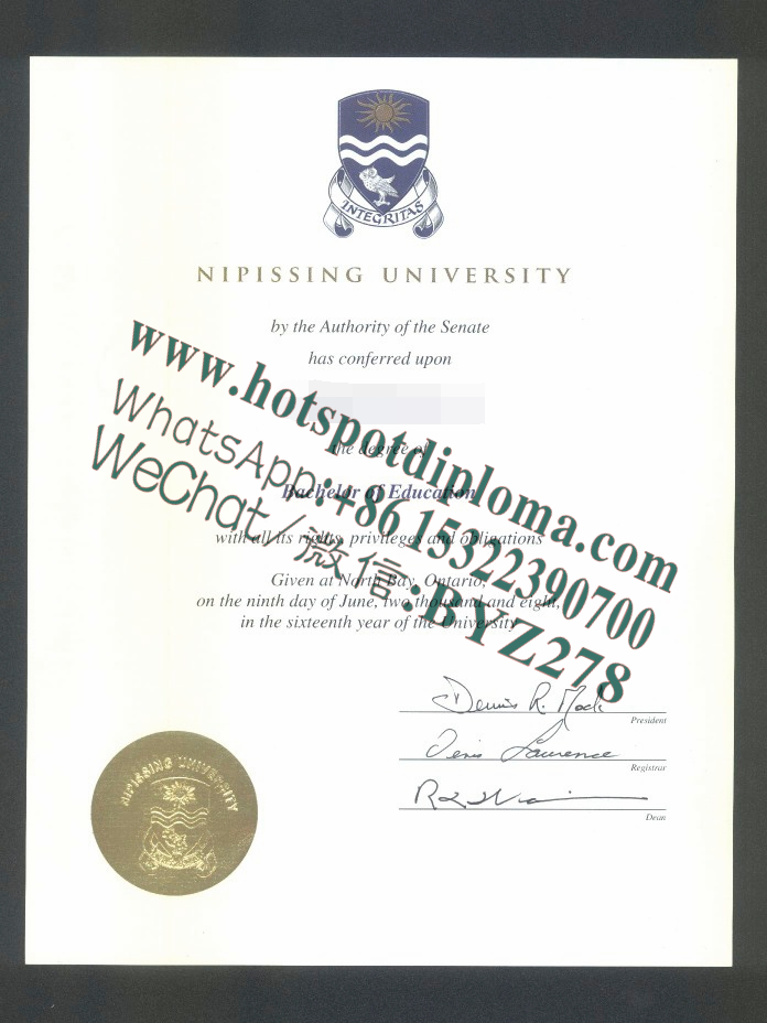 Fake Nipissing University diploma certificate Fake Nipissing University diploma certificate