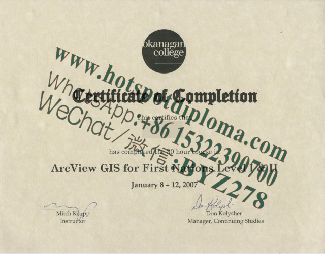 Fake Okanagan University Diploma certificate Fake Okanagan University Diploma certificate