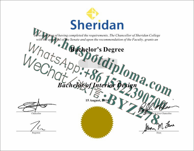 Fake Sheridan College Diploma certificate Fake Sheridan College Diploma certificate