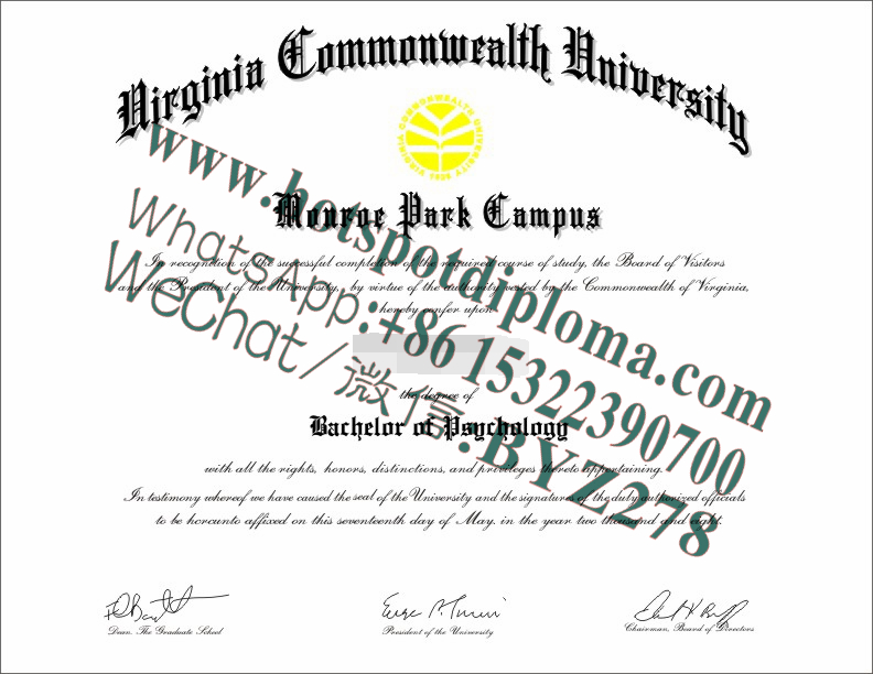 Fake Virginia Commonwealth University Diploma sample makers Fake Virginia Commonwealth University Diploma sample makers