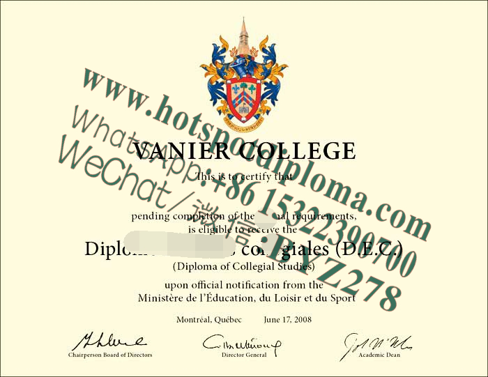 Fake vanier college Diploma certificate Fake vanier college Diploma certificate