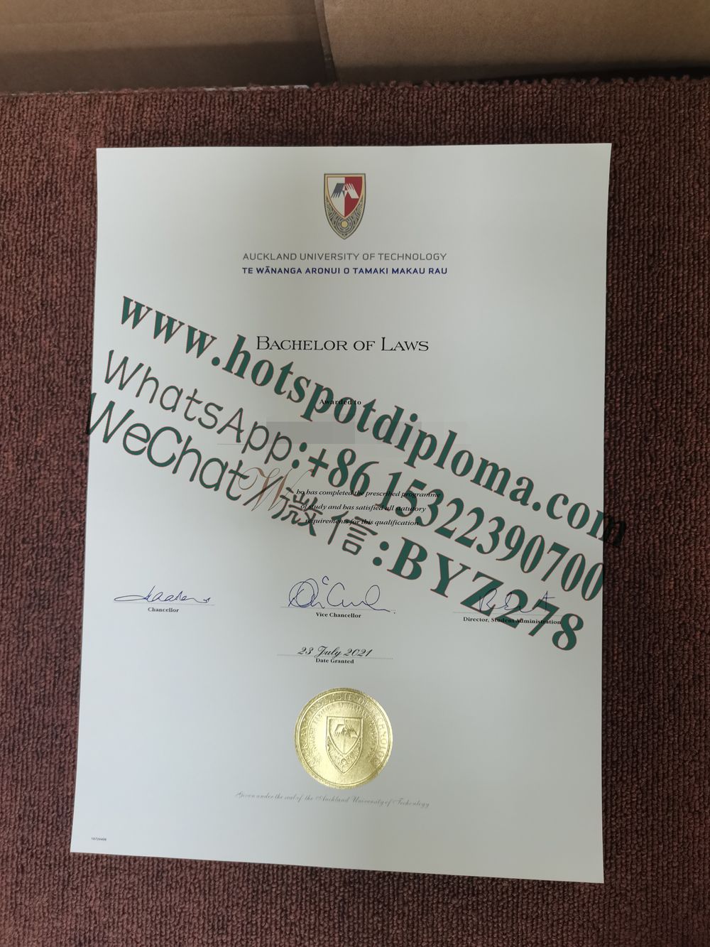 Buy Auckland University of Technology Diploma Online