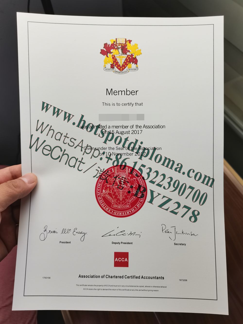 Buy Fake Association of Chartered Certified Accountants Certificate