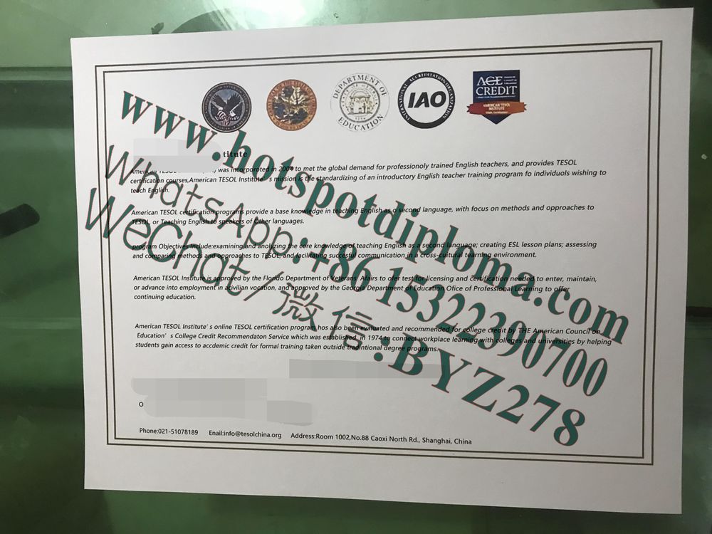 Buy Fake TESOL Certificate