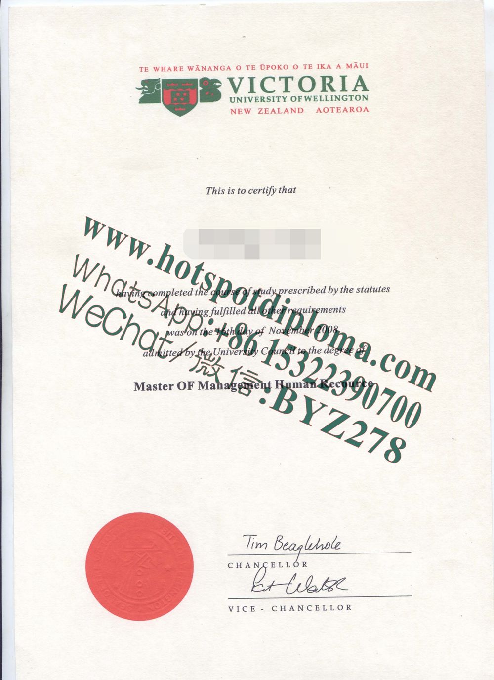 Buy University of Victoria diploma Online