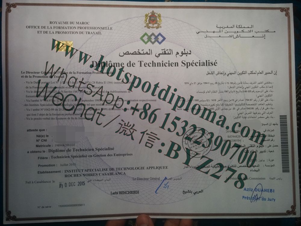 Buy fake Mosque and University Kairaouine Diploma