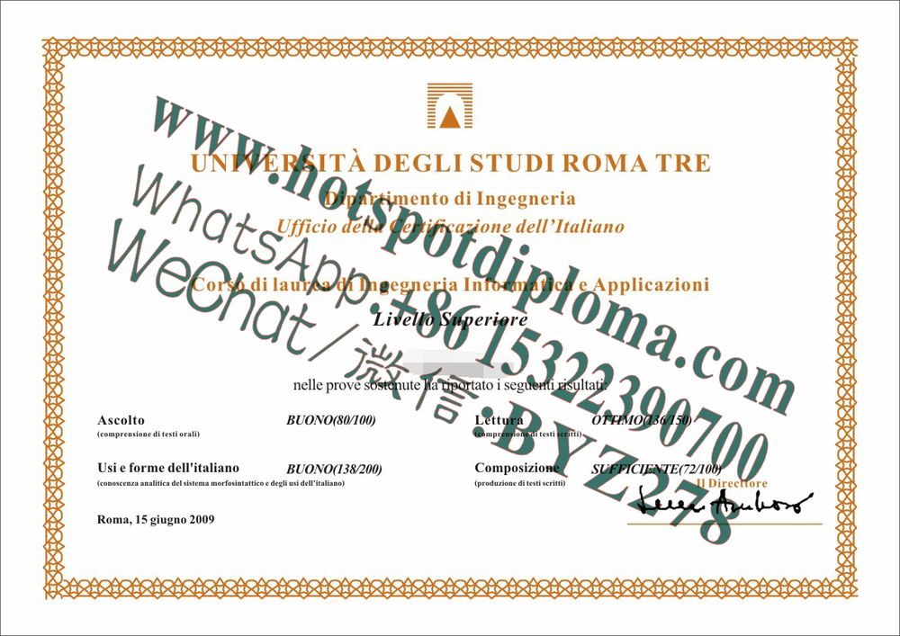Buy fakeDiploma of University of Rome Tertiary Online