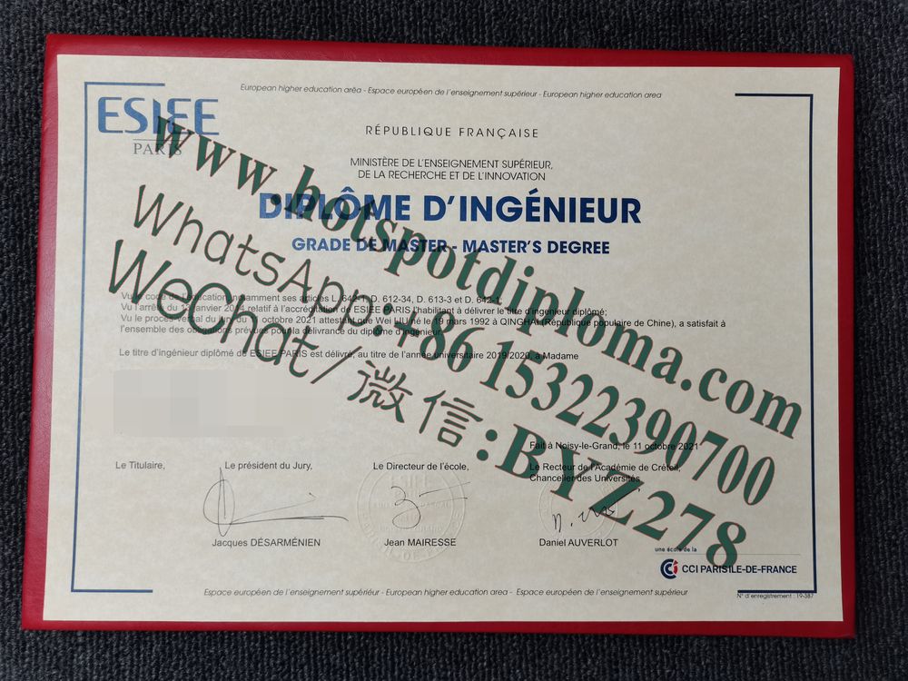 'Electronics and Electrotechnical Engineers Paris Diploma makers