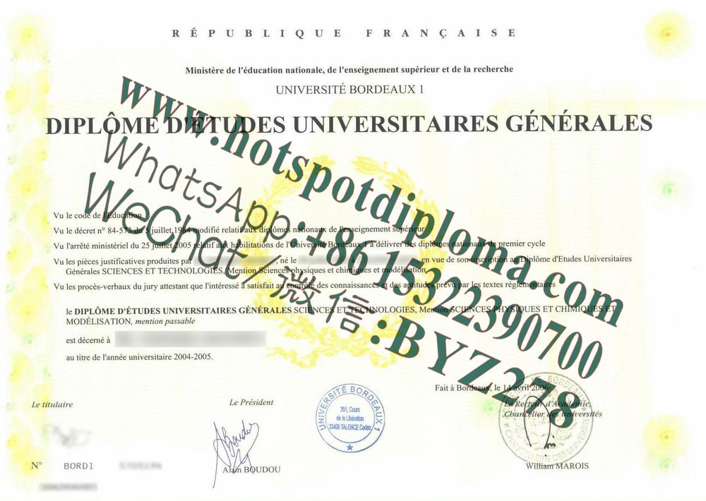 Fake Bordeaux First University Diploma makers