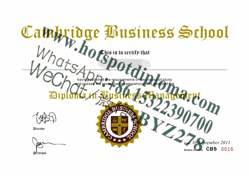 Fake Cambridge Business School Diploma transcript Fake Cambridge Business School Diploma transcript