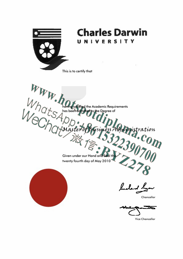 Fake Charles Darwin University Diploma