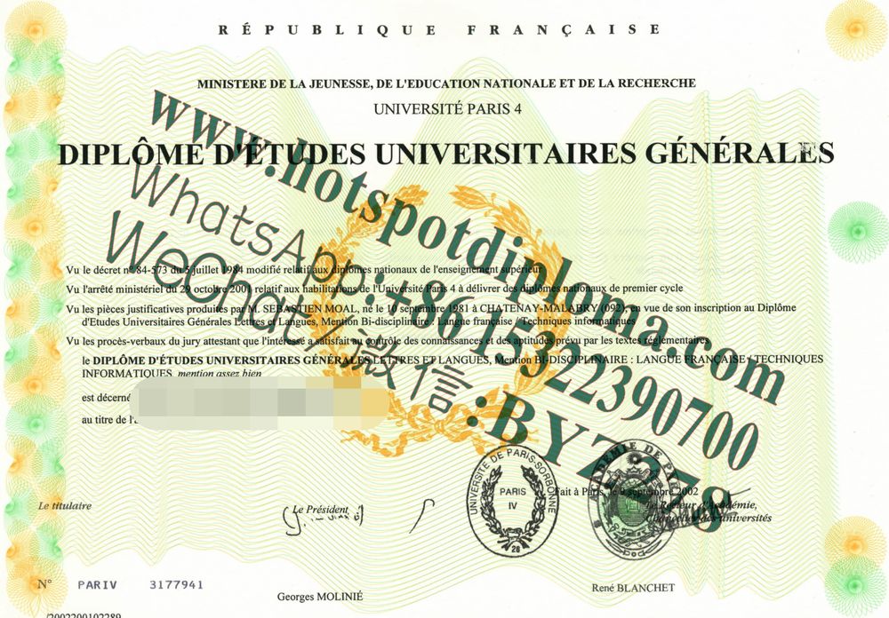 Fake Diploma of University of Paris IV makers