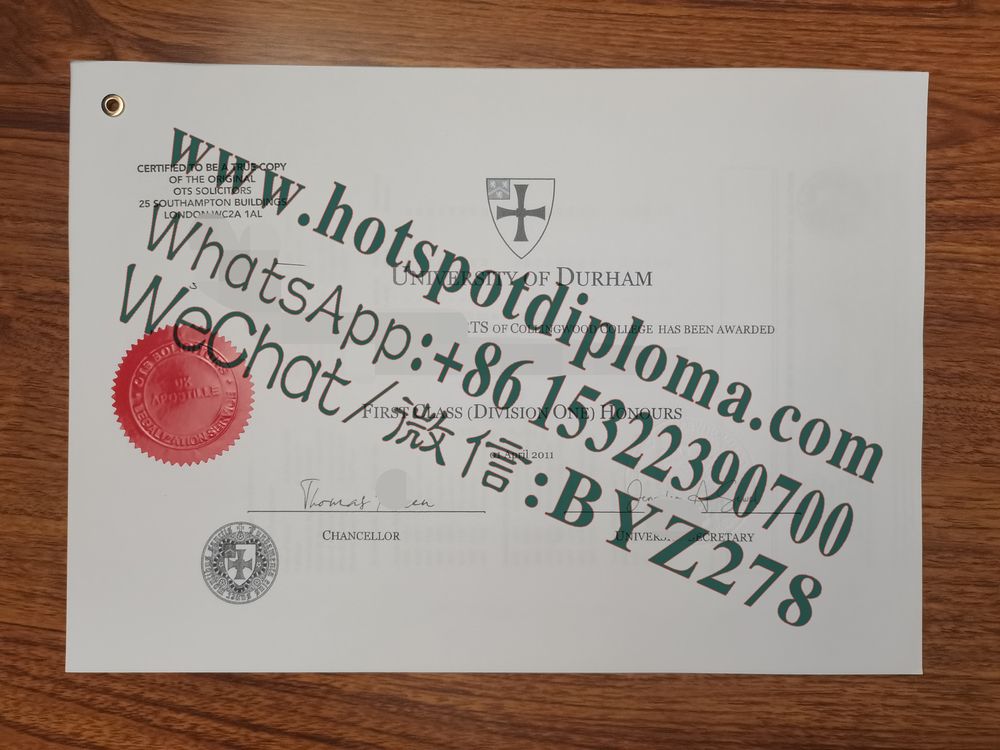 Fake Durham of University Diploma certificate certificate