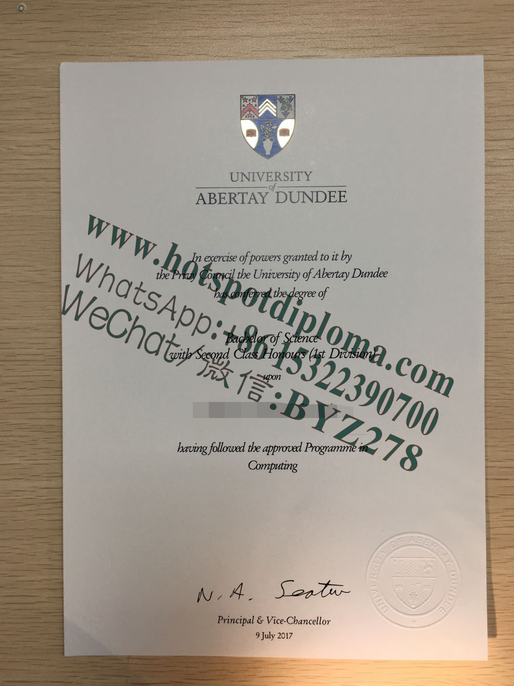Fake Fake Abertay Dundee University  Diploma certificate certificate certificate certific
