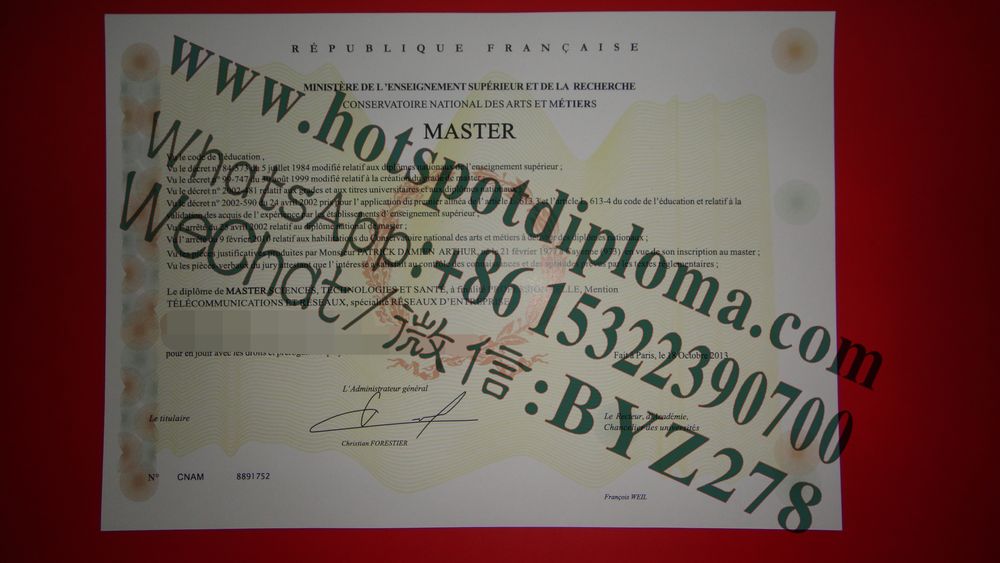 Fake French National School of Arts and Crafts Diploma makers