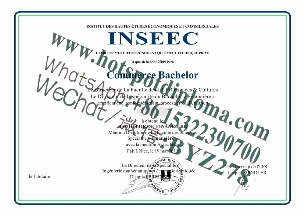 Fake INSEEC Diploma makers