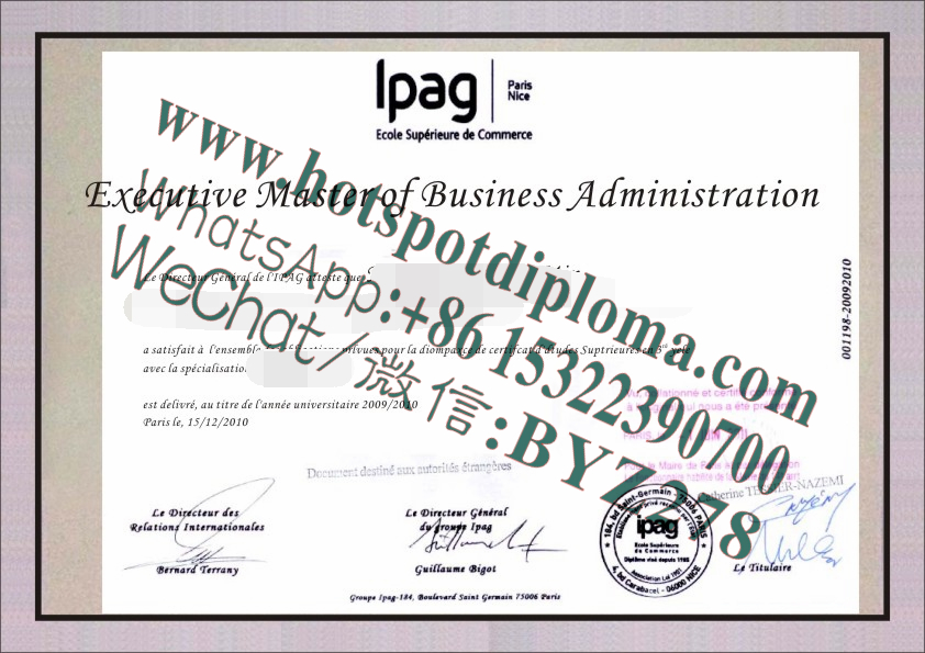 Fake IPAG Diploma makers