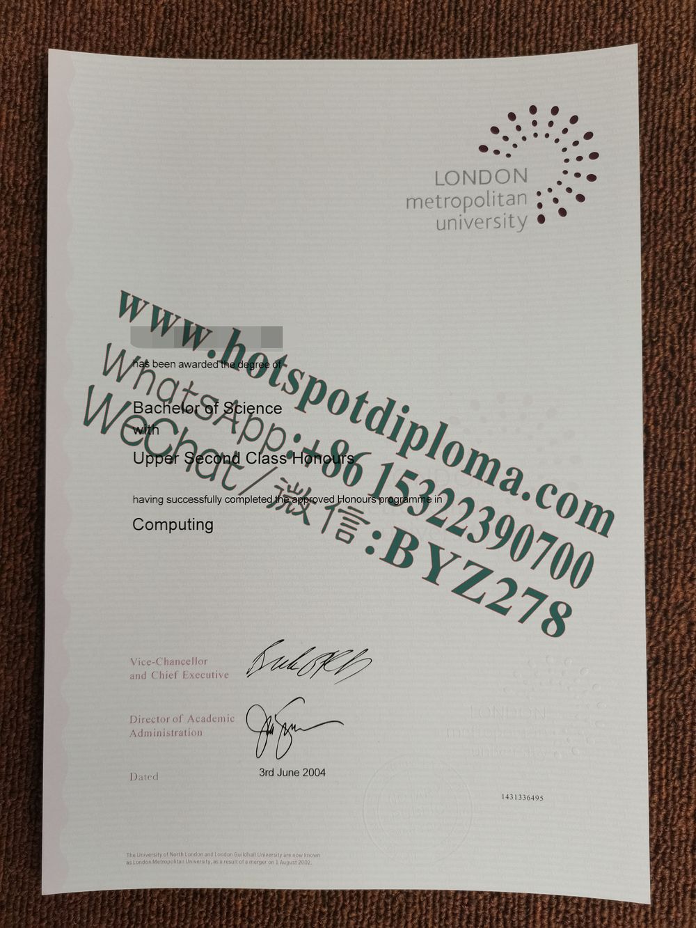 Fake London Metropolitan University Diploma sample certificate certificate Fake London Metropolitan University Diploma sample certificate certificate
