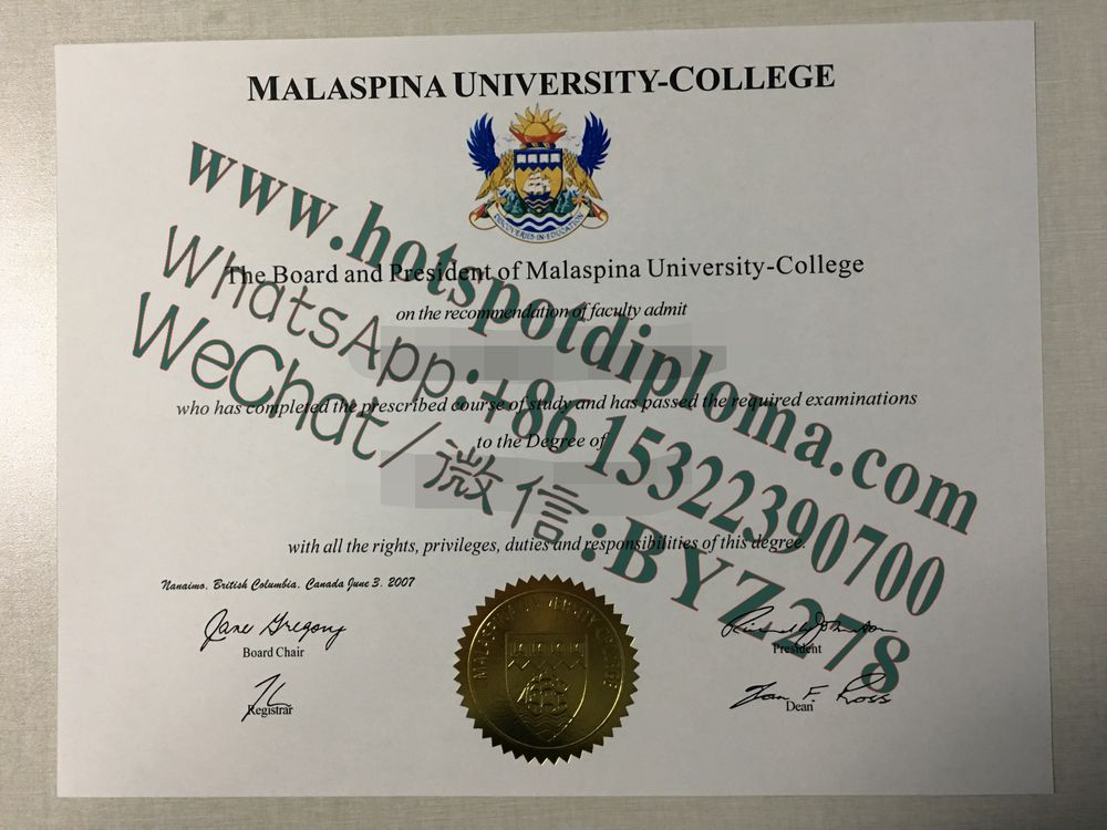 Fake Malaspina University Diploma certificate Fake Malaspina University Diploma certificate