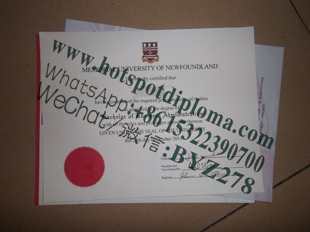Fake Memorial University of Newfoundland Diploma sample certificate Fake Memorial University of Newfoundland Diploma sample certificate