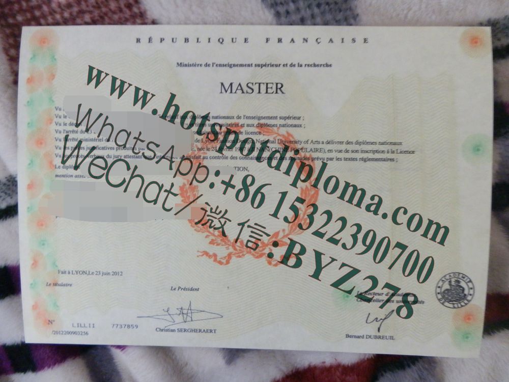 Fake National University of Fashion Design Lyon Diploma makers
