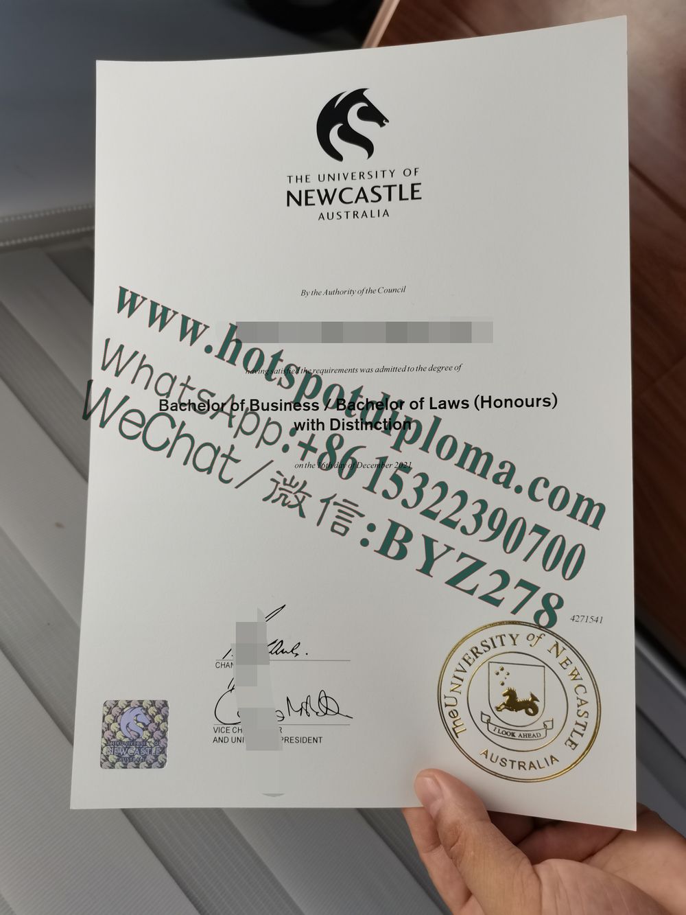 Fake Newcastle University Diploma