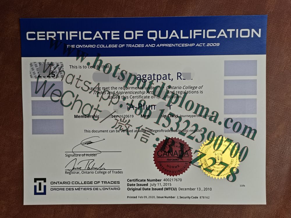 Fake Ontario Trade Institute Certificate sample certificate Fake Ontario Trade Institute Certificate sample certificate