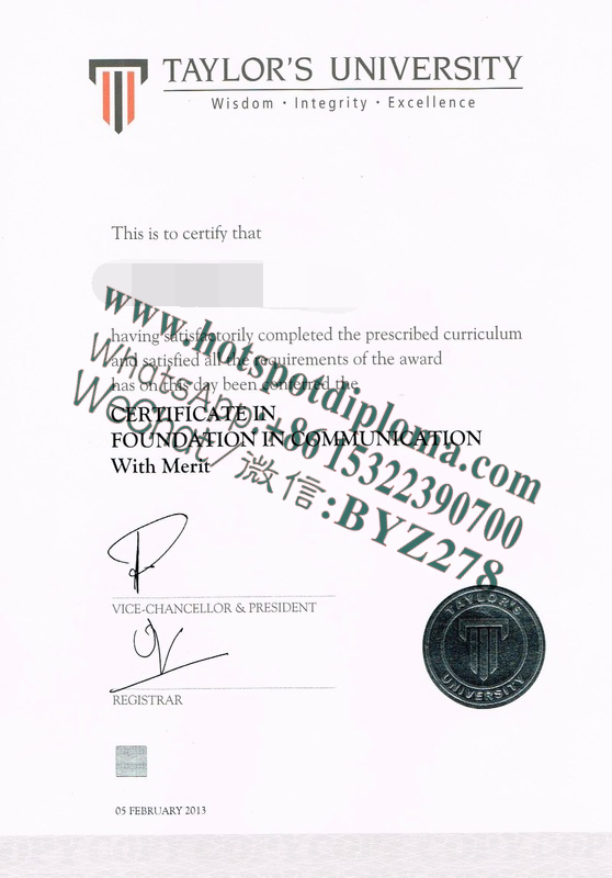 Fake Taylors College Diploma