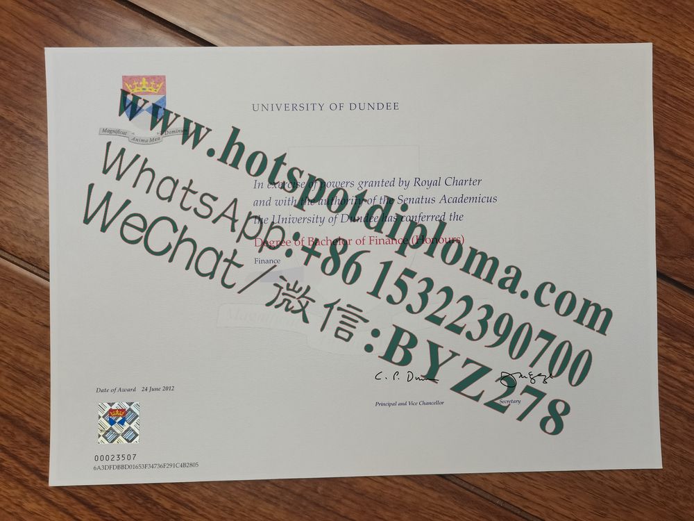 Fake University of Dundee Diploma certificate certificate
