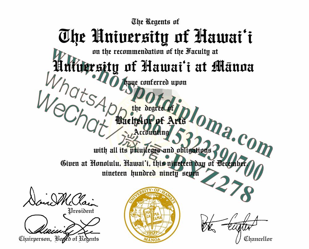 Fake University of Hawaii at Manoa Diploma makers Fake University of Hawaii at Manoa Diploma makers