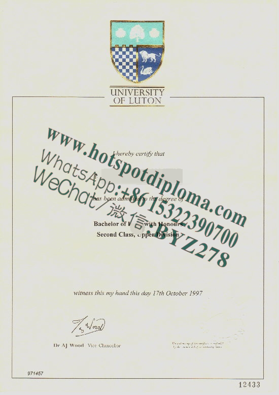 Fake University of Luton Diploma certificate certificate Fake University of Luton Diploma certificate certificate