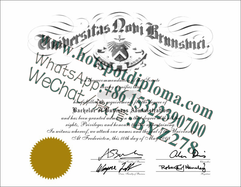 Fake University of New Brunswick Diploma certificate Fake University of New Brunswick Diploma certificate