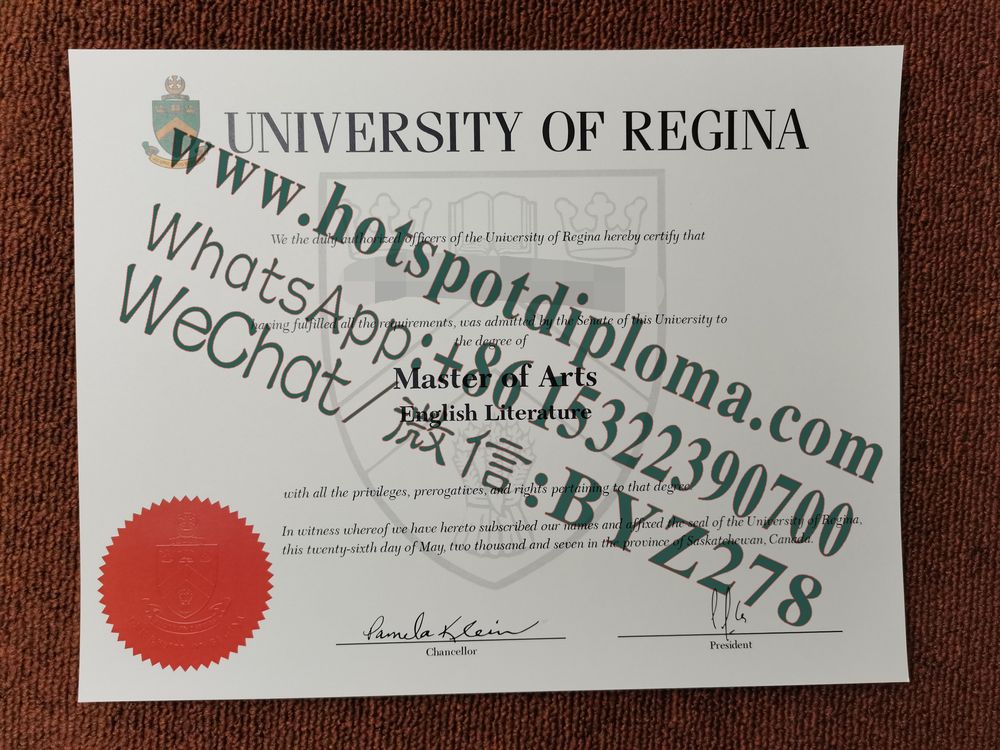 Fake University of Regina Diploma certificate Fake University of Regina Diploma certificate