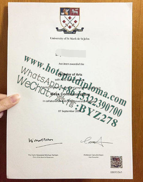 Fake University of St Mark St John Diploma certificate certificate