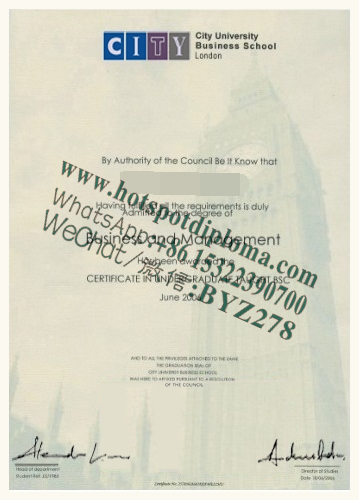 Fake city university business school london  Diploma certificate certificate