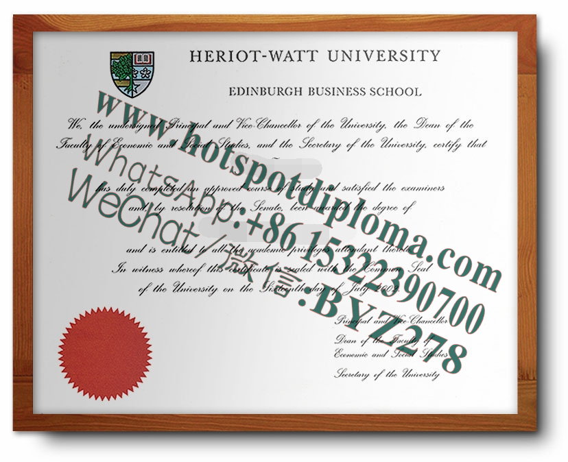 Fake heriot watt university  Diploma certificate certificate