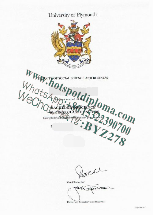 Fake university of plymouth  Diploma certificate certificate