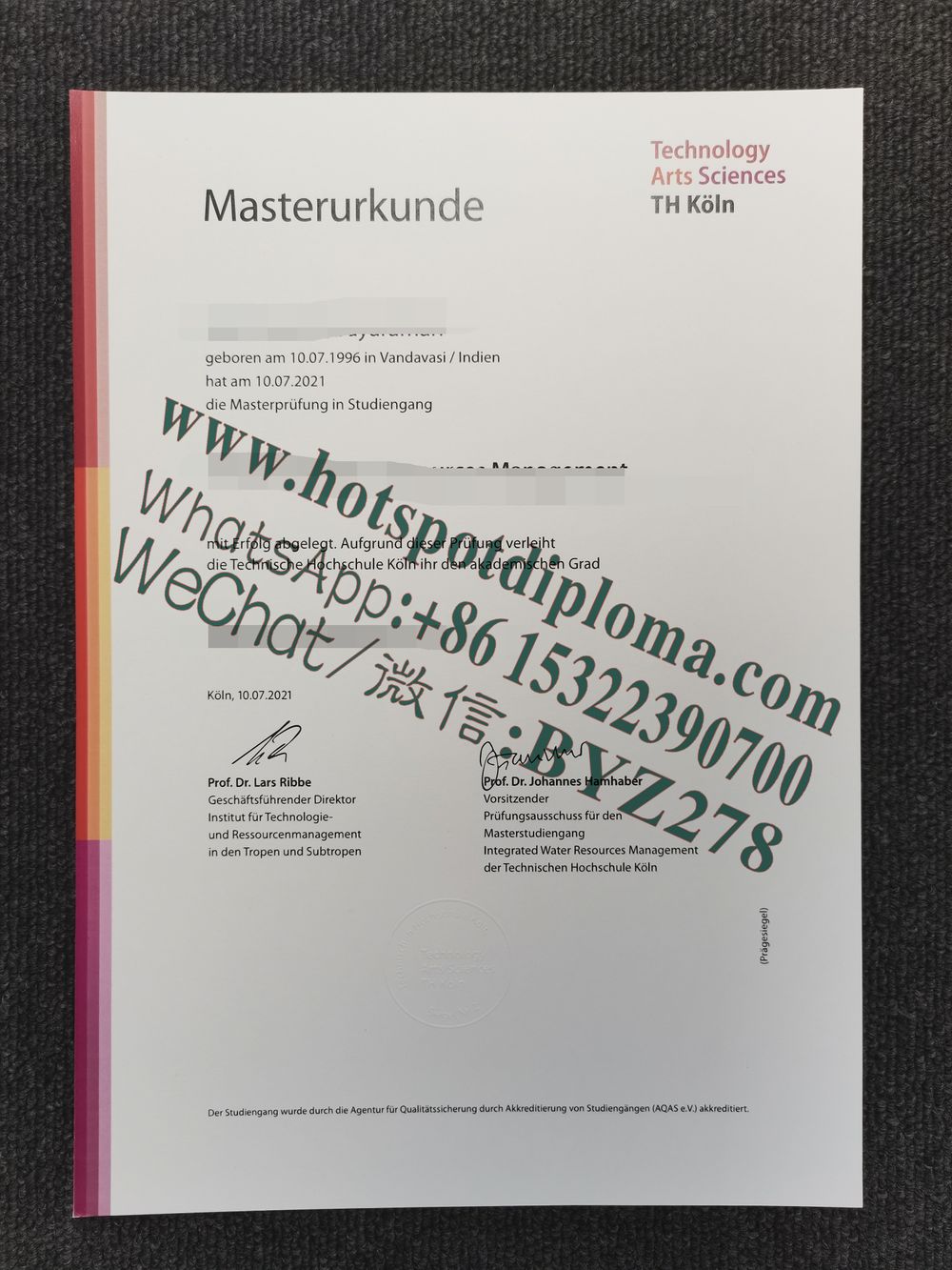 How Buy Cologne University of Applied Sciences Diploma certificate