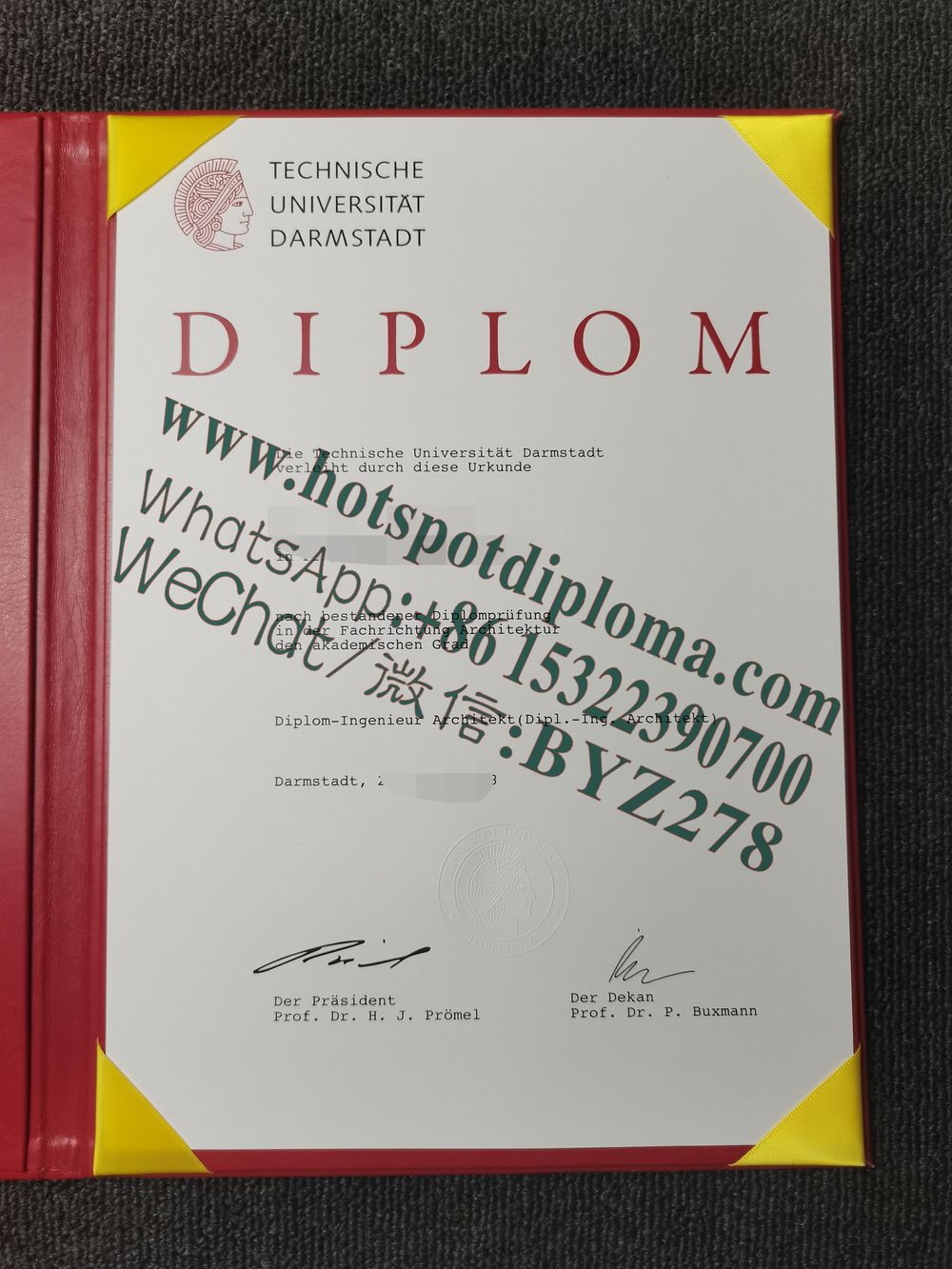 How Buy Darmstadt University of Technology Diploma certificate