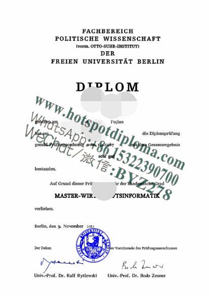How Buy Free University of Berlin Diploma certificate