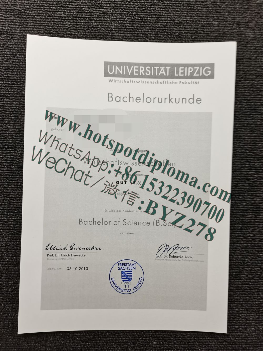 How Buy Leipzig University Diploma certificate