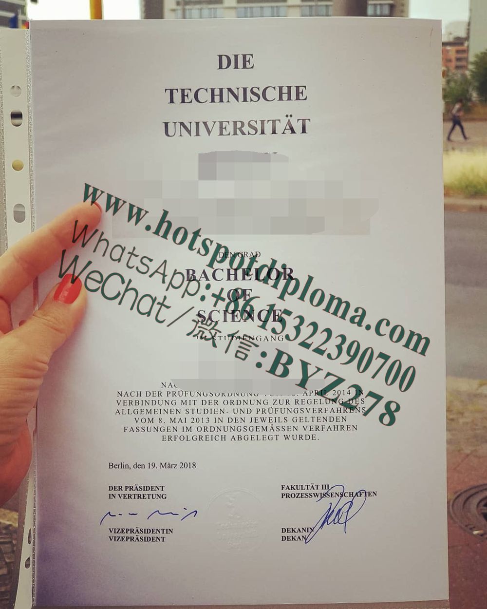 How Buy Technical University of Berlin Diploma certificate